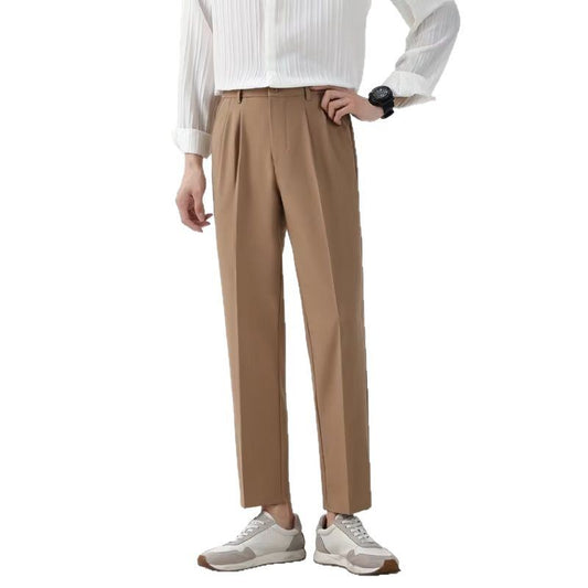 Casual men's small footed high-end drape suit pants