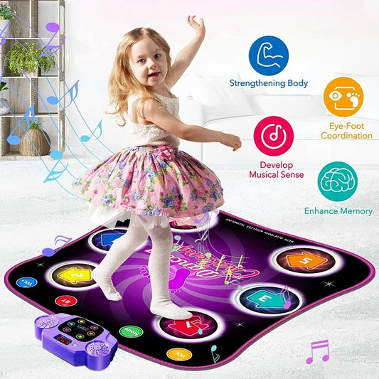 Cross-border Children's Music Bluetooth Dancing Blanket Big Sports Sensor Trainer Jumping Long Height Fitness Game Blanket Toy
