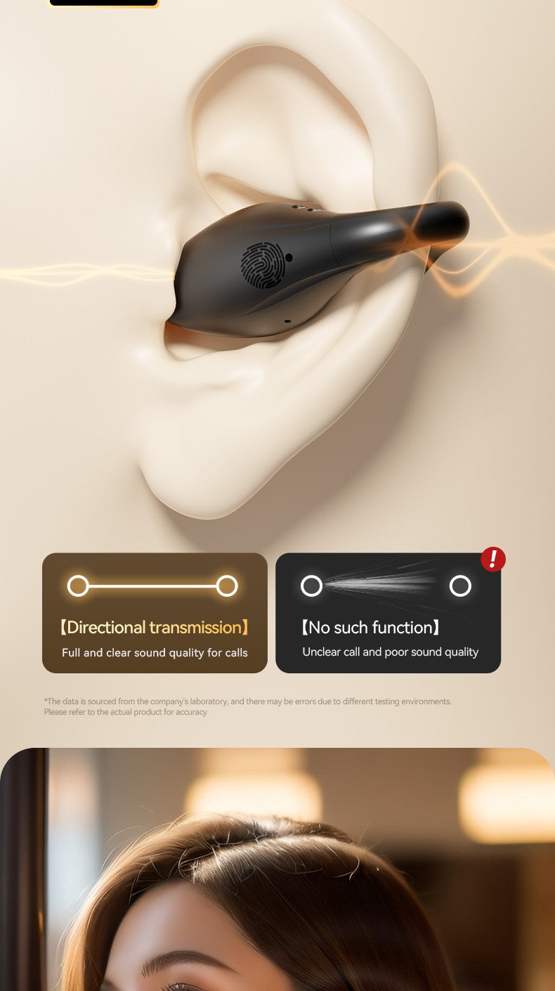 Dolphin M66 Ear Clip Earphones Huaqiangbei New Wireless Bone Conduction Bluetooth Earphones Digital Display Noise Reduction 5.4