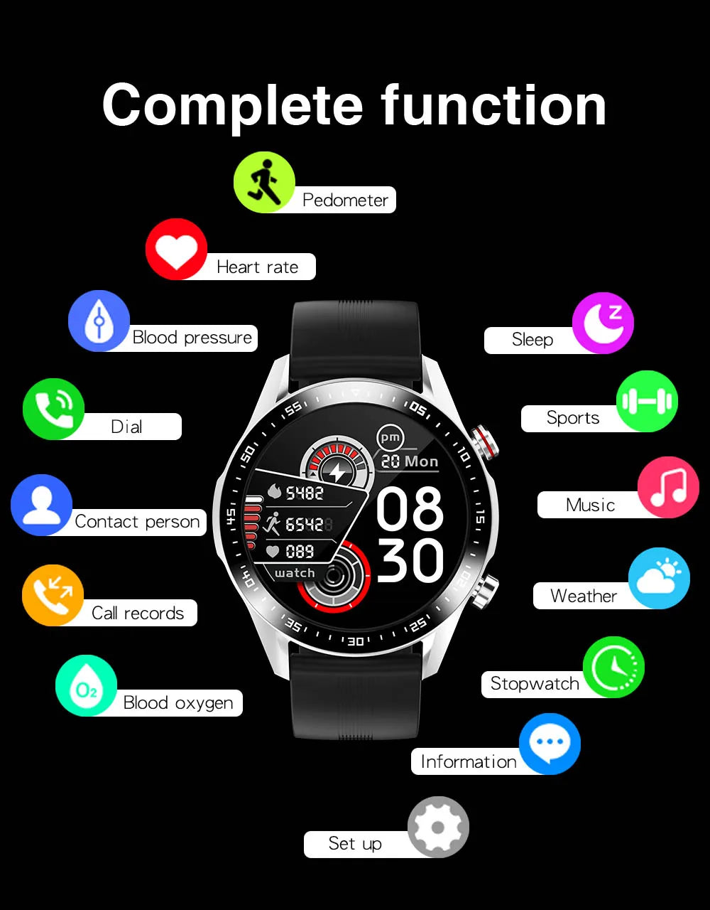 E1-2 Smart Watch Men Bluetooth Call Custom Dial Full Touch Screen Waterproof Smartwatch For Android IOS Sports Fitness Tracker