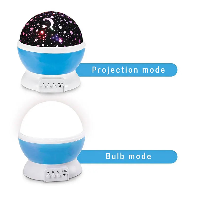 LED Projector Star Moon Night Light Sky Rotating Operated Nightlight Lamp For Children Kids Baby Bedroom Nursery  Christmas Gift