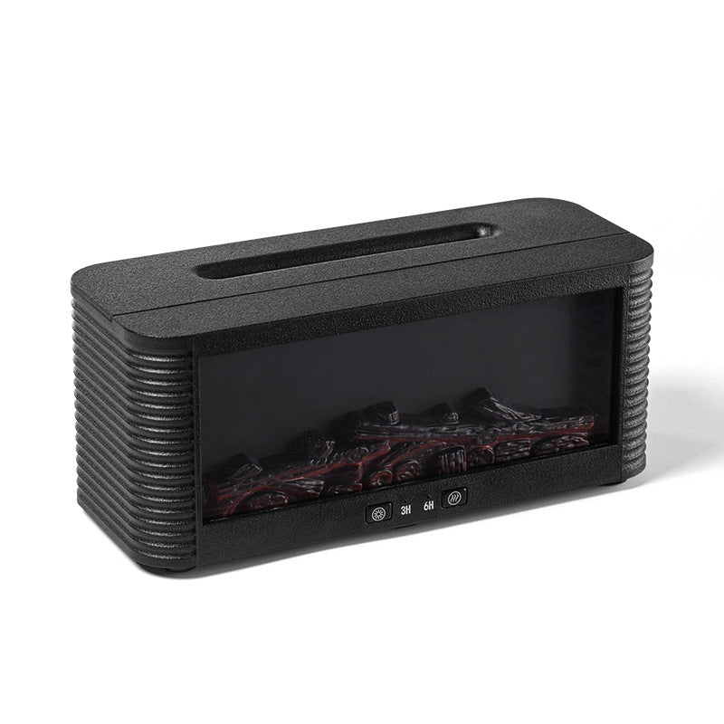 25 Years Of New Simulation Flame Fireplace Aromatherapy Machine Home Desktop Remote Control 5V Humidifier Colorful Lights Cross-border