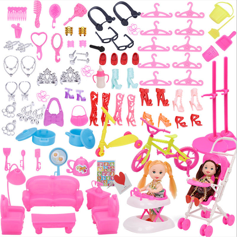Gift Box Set Lele Barbie Doll Accessories Toys DIY Material Package Doll Clothes Suspenders Kidsren 118 Pieces