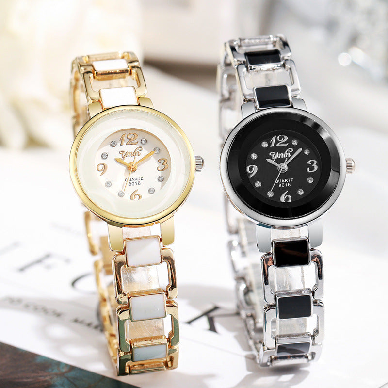 Women's Watch Ceramic Strap Fashion Personality Trend Foreign Trade Explosions Bracelet Quartz Wristwatch Advanced Sense Light Luxury Style
