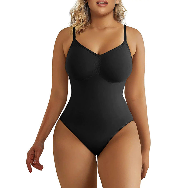 Cross-border Amazon Popular Seamless Corset Women's Sling Corset Jumpsuit Postpartum Belly Contracting Waist Shaping Body