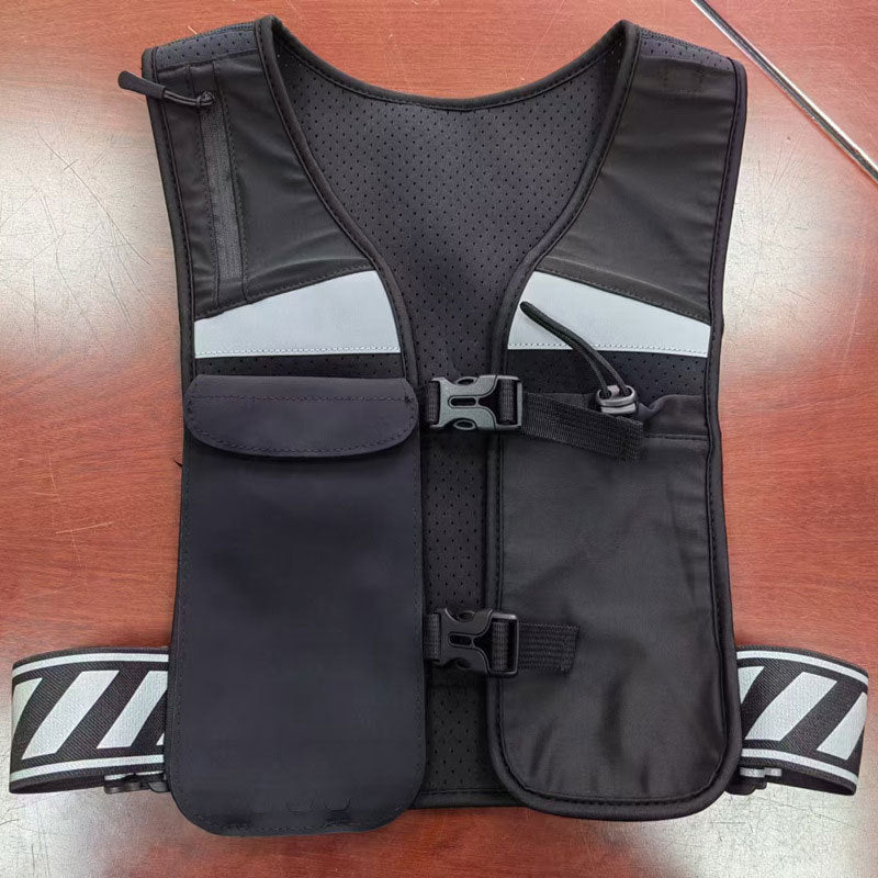New Outdoor Running Reflective Backpack Riding Breathable Mobile Phone Chest Bag Men's And Women's Mountaineering Kettle Vest Bag