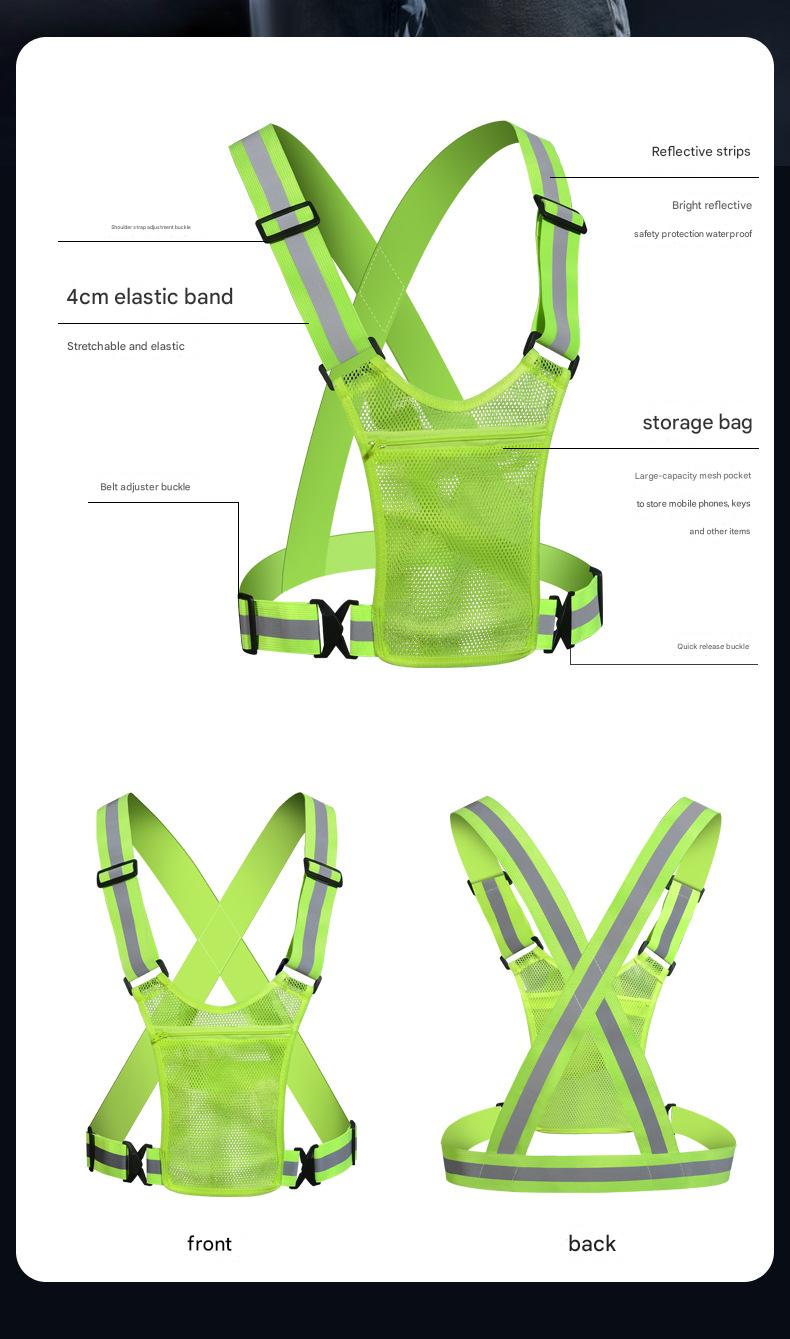 Factory Direct Reflective Vest Reflective Vest Traffic Safety Reflective Clothing Reflective Strap A Generation Of Hair