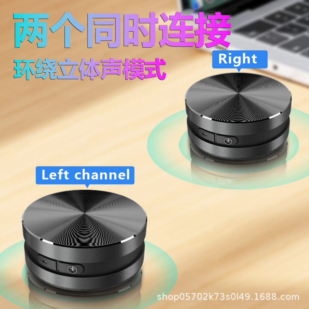 Cross-border Metal Waterproof Bone Conduction Bluetooth Audio Portable Magnetic Small Resonance Mini Speaker Creative Gift