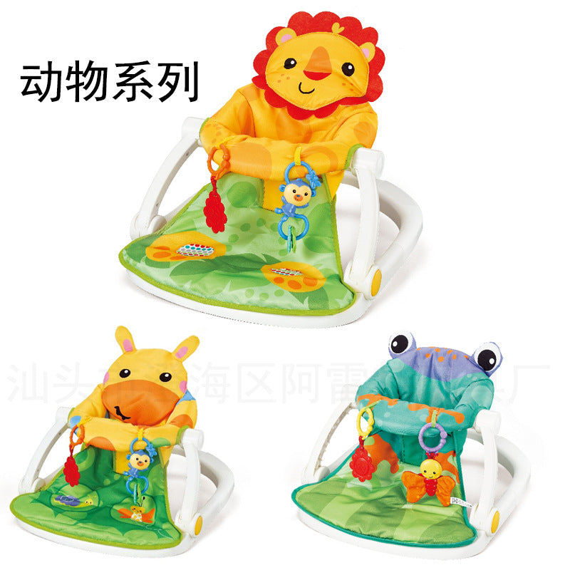 Baby Folding Chair 0-1 Year Old Baby Comfort Chair Portable Music Children's Floor Seat Early Education Puzzle