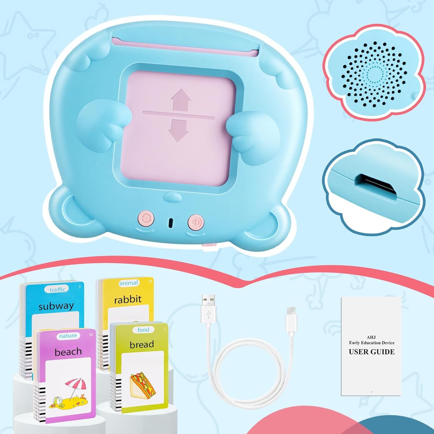 Cross-Border Card Insertion Machine Flash Cards Amazon Early Education Card Machine Xiyin Export Kidsren's Educational Flash Memory Card