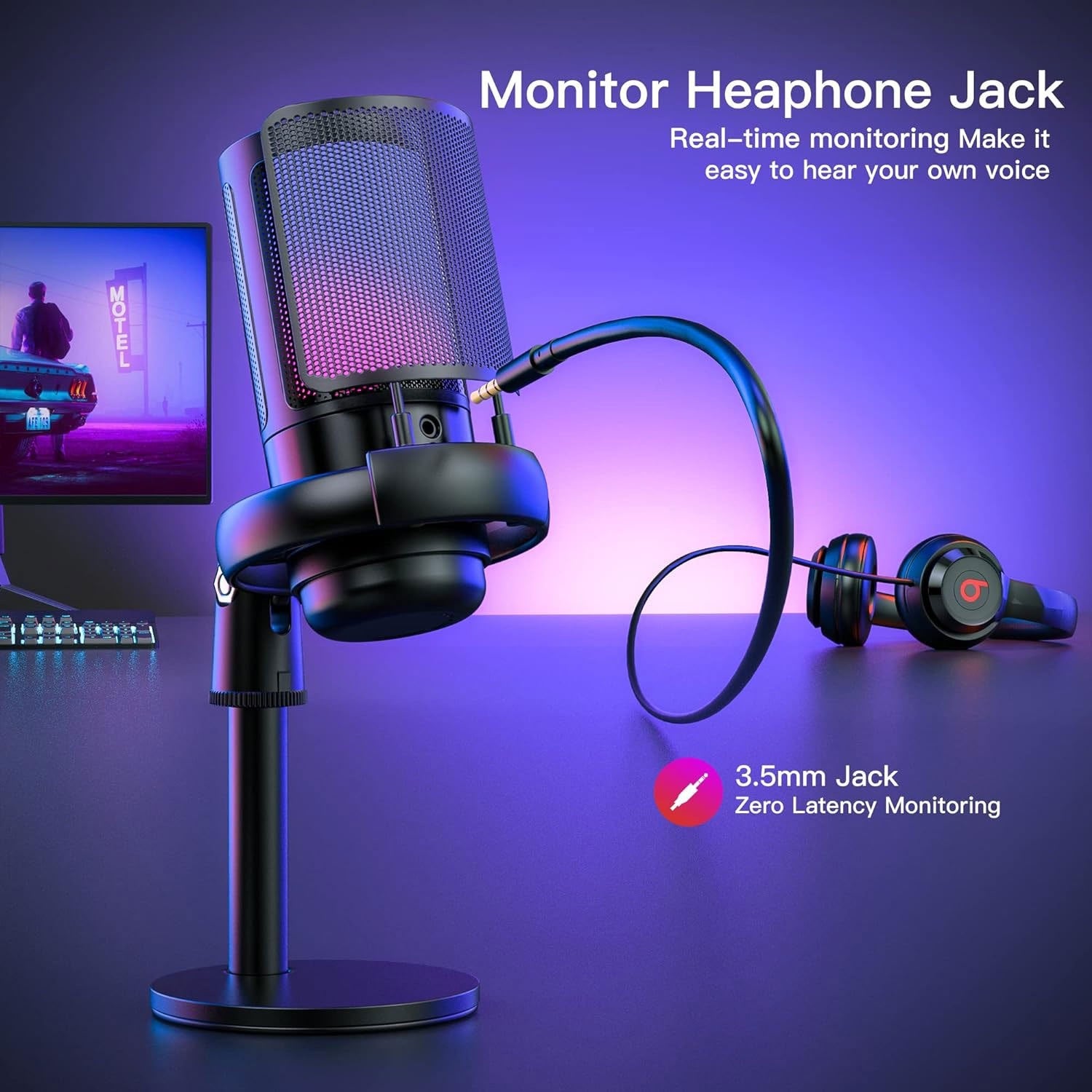 Cross-Border New USB Condenser Microphone Me6S Live Recording Microphone Singing Recording Condenser Mic