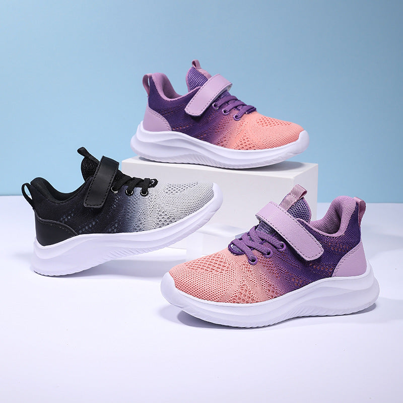 Girls' Sneaker 7-12 Years Old Trendy Shoes 2024 Spring And Autumn New Boys' Light Soft Sole Running Shoes