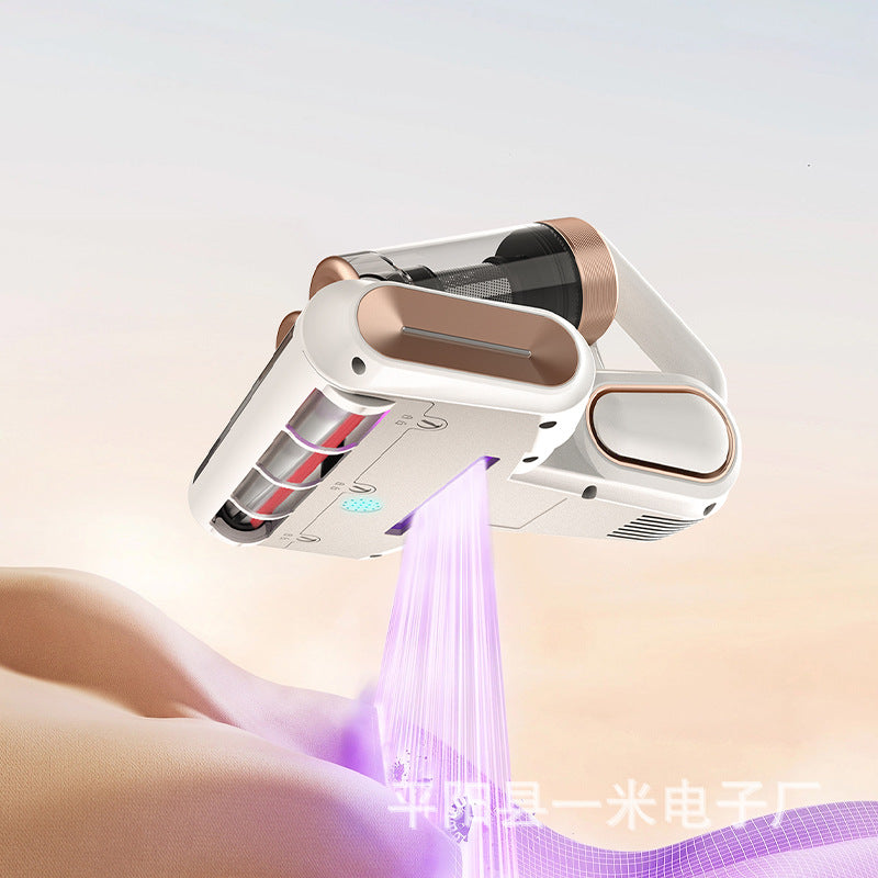 New Double Dust Cup Roller Portable Household Sterilization Mite Removal Bed Vacuum Cleaner Strong Suction Large Suction Mite Removal Instrument