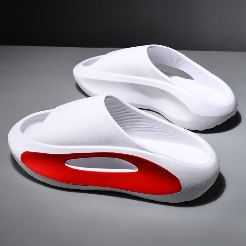 Hot Summer New Eva Slippers Men's Outer Wear Thick-soled Non-slip Wear-resistant Sandals And Slippers Women's Shit-feeling Beach Shoes