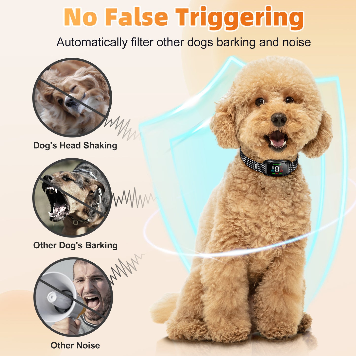 Cross-border Private Model Barking Stopper Automatic Anti-dog Barking Intelligent Induction Anti-interference Vibration Collar Puppy Collar