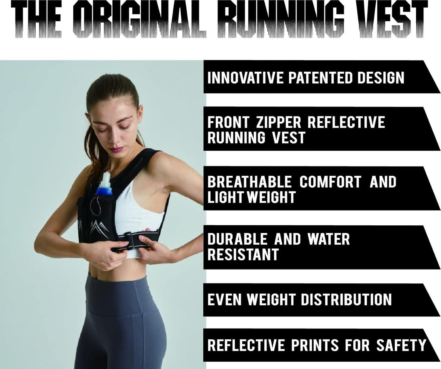New Outdoor Running Reflective Backpack Riding Breathable Mobile Phone Chest Bag Men's And Women's Mountaineering Kettle Vest Bag