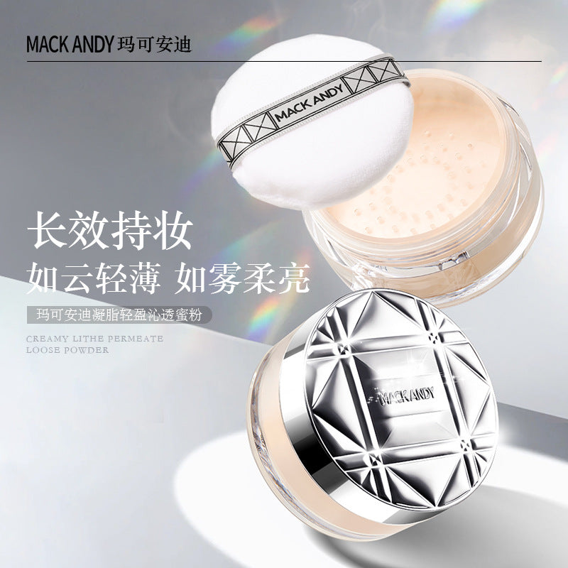 Maco Andy Cream Oil Control Makeup Honey Powder Matte Brightening Skin Color Concealer Repair Waterproof Invisible Pore Loose Powder