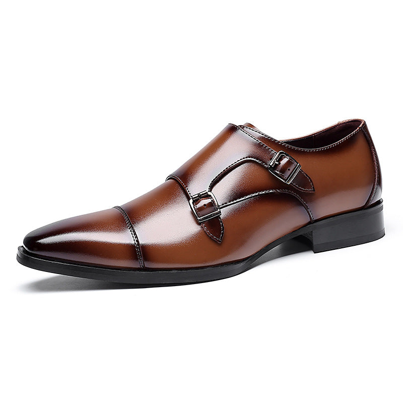 Plus Size Men's Three-Joint Casual Leather Shoes Men's Genuine Leather Business Gentleman British Style Men's Leather Shoes Formal Men's Mengke Shoes