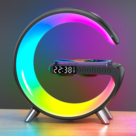 Cross-border Explosions New Large G Bluetooth Audio N69 Colorful Lights With Alarm Clock Desktop Multi-functional Wireless USB Charge