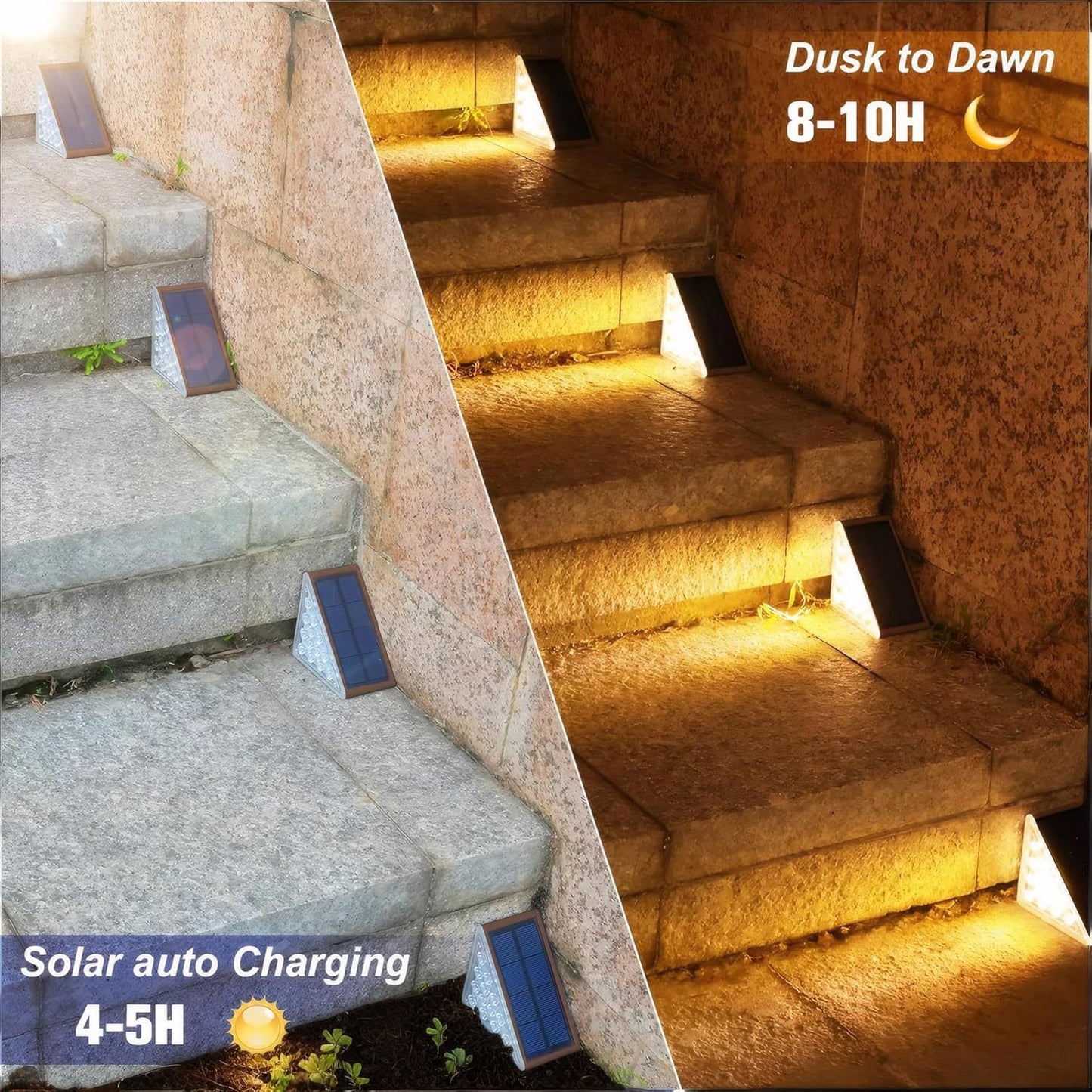 New Outdoor Triangular Stair Light Lighting Anti-Theft Solar Step Light Atmosphere Highlight Decorative Trail Lighting