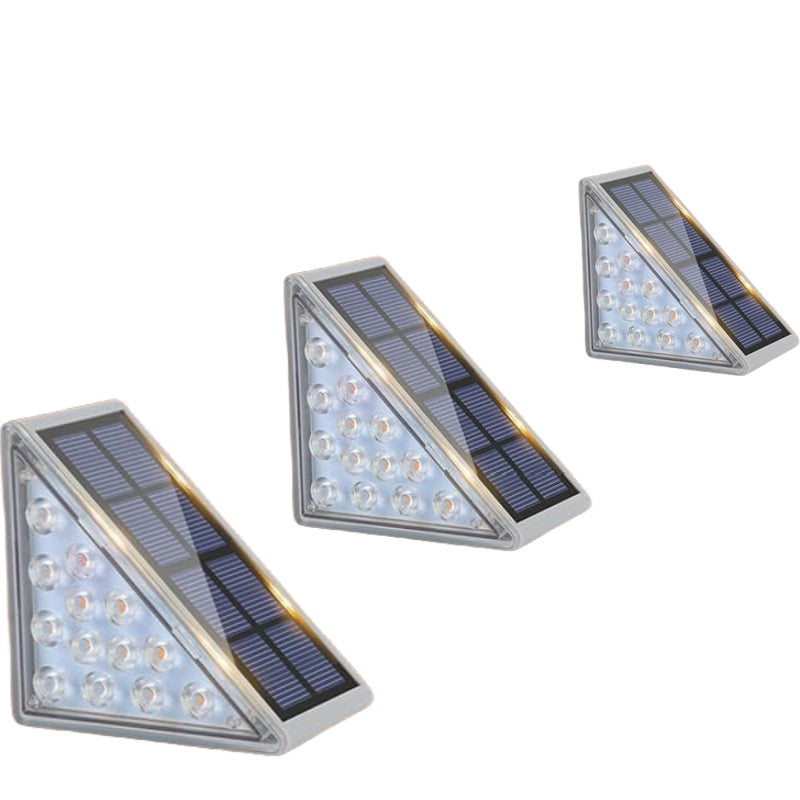 New Outdoor Triangular Stair Light Lighting Anti-Theft Solar Step Light Atmosphere Highlight Decorative Trail Lighting