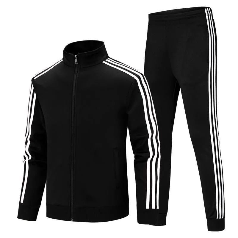 Sportswear Suit Men's And Women's Stand Collar Running Clothes Spring And Autumn Long Sleeve Morning Running Two-piece Suit Versatile Internet Celebrity Slim Fit Couple Style
