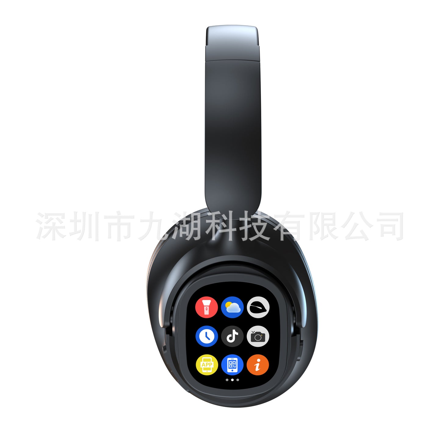 2025's First Cross-border Hot New Model With Screen Bluetooth Headset ANC Noise-cancelling Color Screen Touch Headset Customization