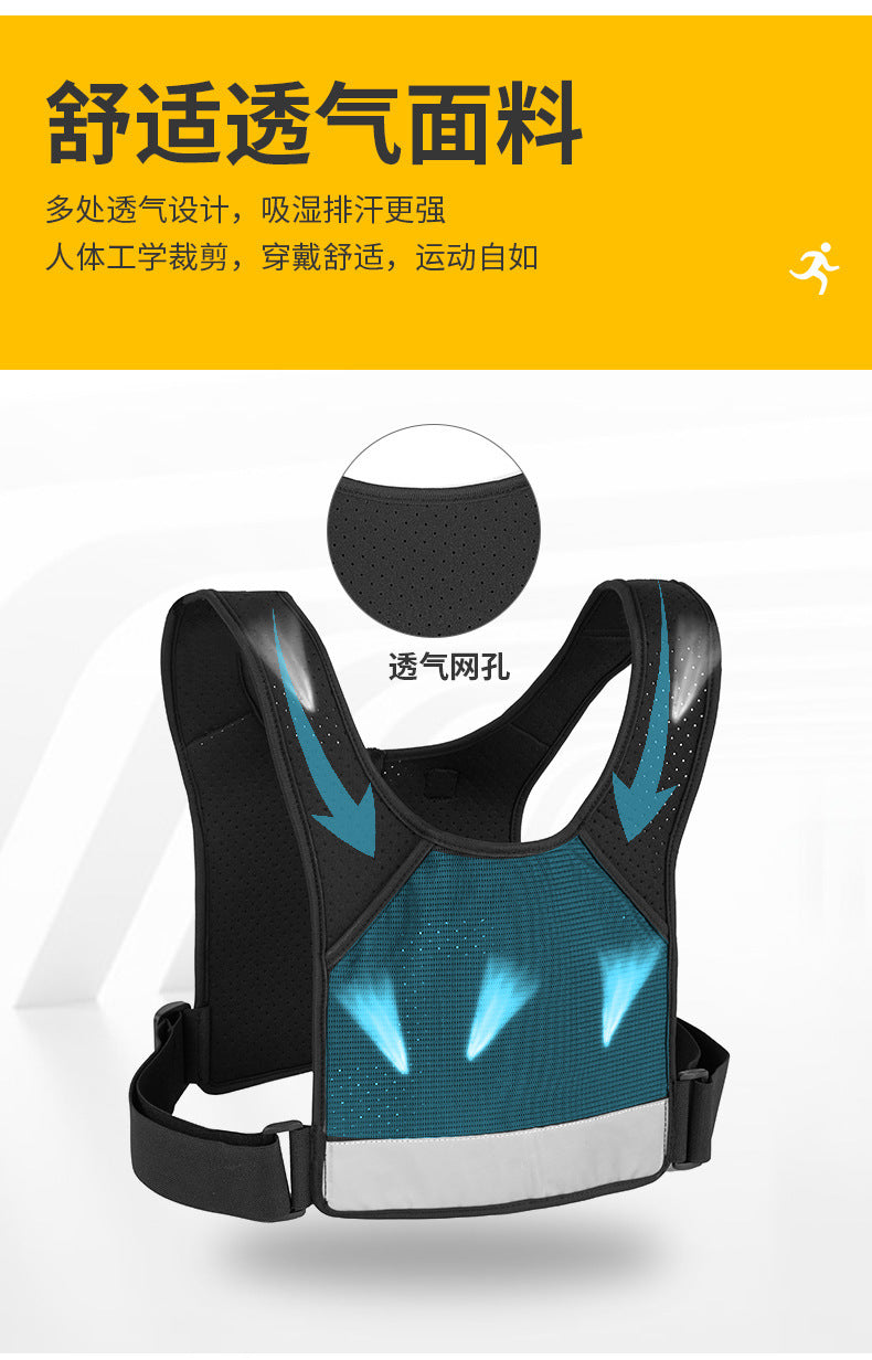 New Outdoor Running Reflective Backpack Riding Breathable Mobile Phone Chest Bag Men's And Women's Mountaineering Kettle Vest Bag