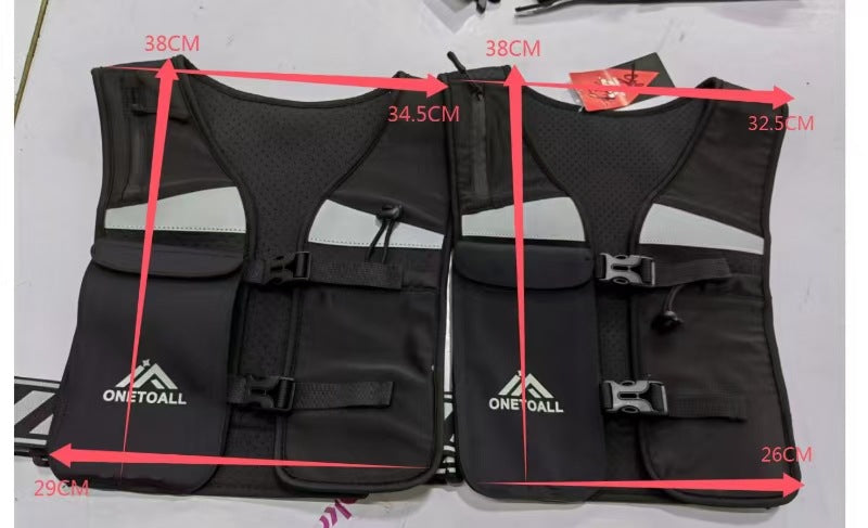 New Outdoor Running Reflective Backpack Riding Breathable Mobile Phone Chest Bag Men's And Women's Mountaineering Kettle Vest Bag