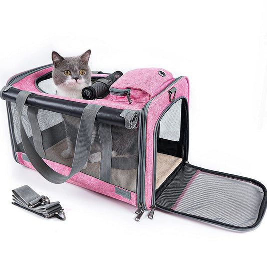 Pet Carrier, Portable Cat Carrier, Breathable Car-Mounted Pet Box, Large Dog Cross-Body Airline Crate, Breathable And Portable