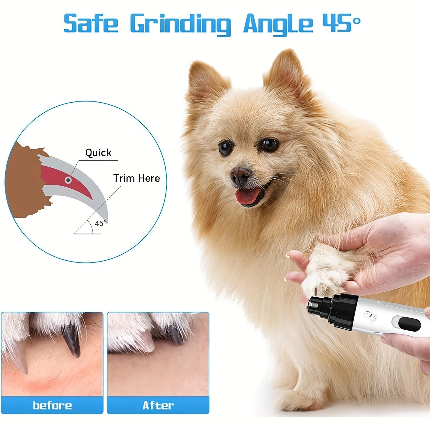 Silent Groom Pro Silent Grind Pro Dog Nail Trimmer Pet Cross-Border