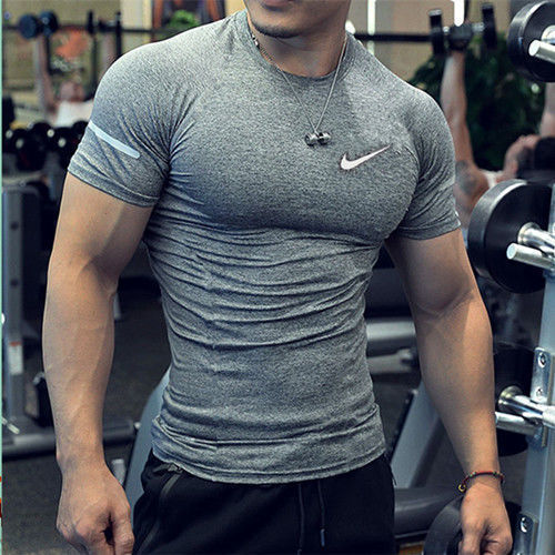 Sports Tights Long-Sleeved Men's Quick-Drying Running Track And Field Sports Student Training Clothes Basketball Fitness High-Elastic T-Shirt Wholesale