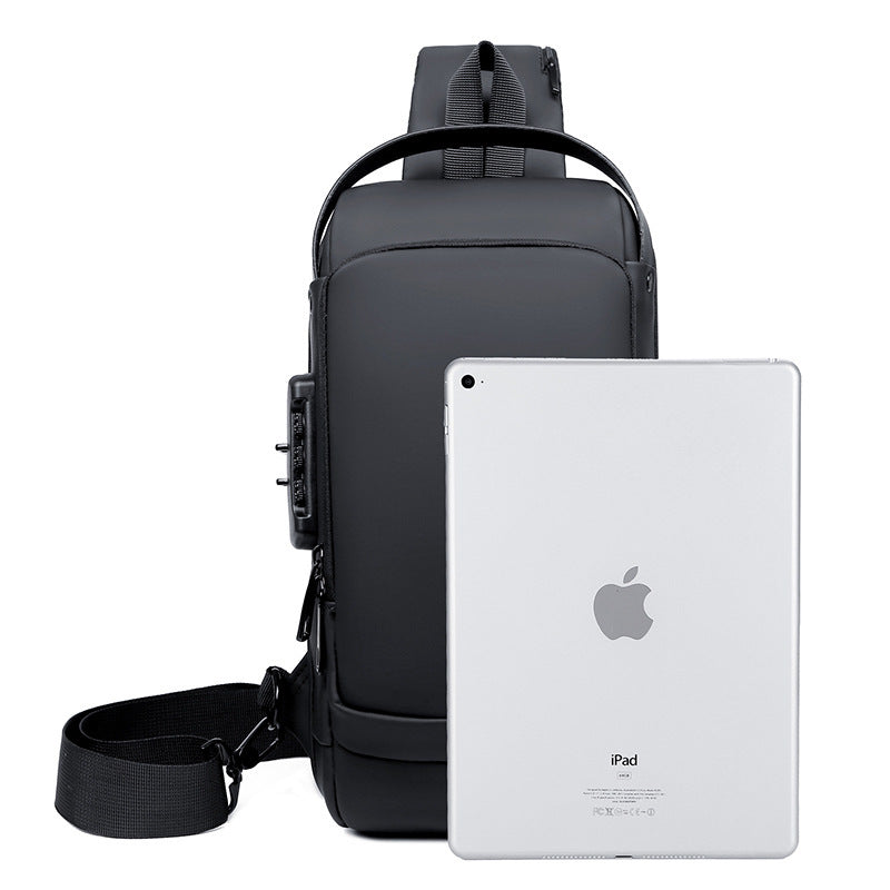Men's Bike Bag Password Anti-theft Chest Bag Men's Bag Shoulder Bag Sports Waist Bag Casual Multifunctional Crossbody Bag