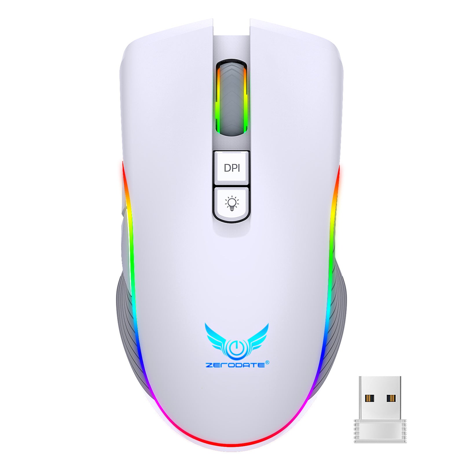 Factory Direct Wireless Gaming Mouse Type-c Charging Interface RGB Luminous Bluetooth Mouse Cross-border Wholesale