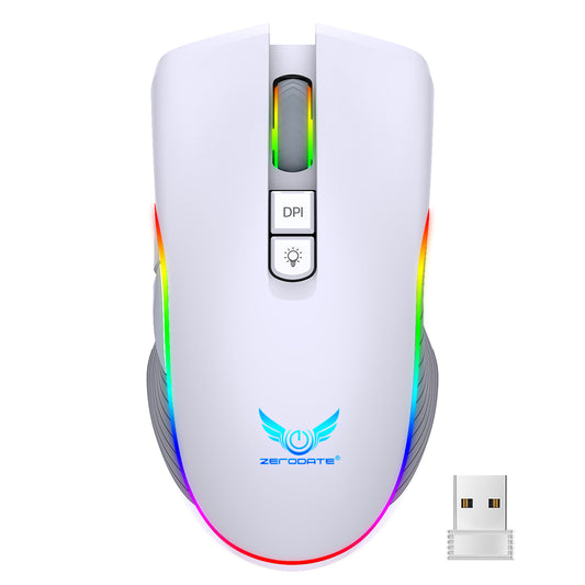 Factory Direct Wireless Gaming Mouse Type-c Charging Interface RGB Luminous Bluetooth Mouse Cross-border Wholesale