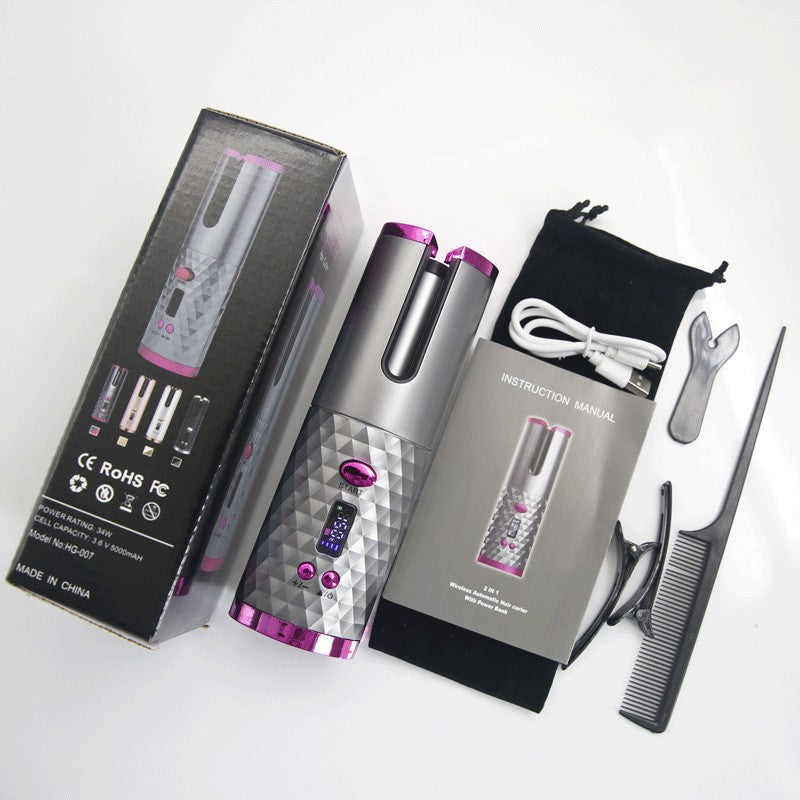 Cross-border Foreign Trade Wireless Hair Curler Hair Curler Portable Usb Charging Lazy Hair Curler Automatic Hair Curler