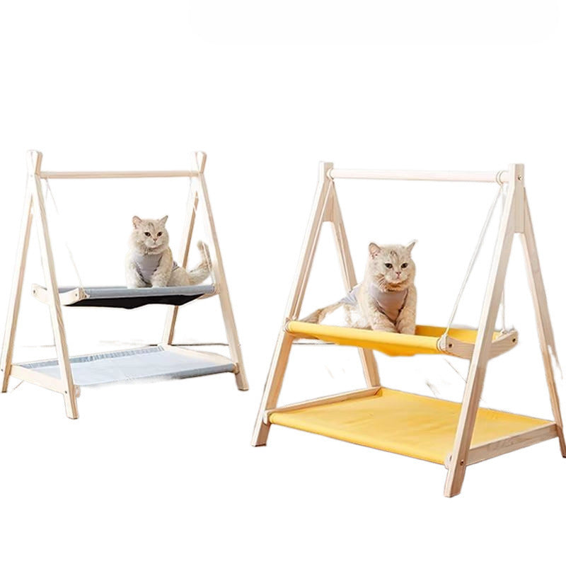 Cat Hammock Cat Swing Cat Bed Pet Bed Wooden Cat Nest Winter Warm Four Seasons Universal Cat Shaker