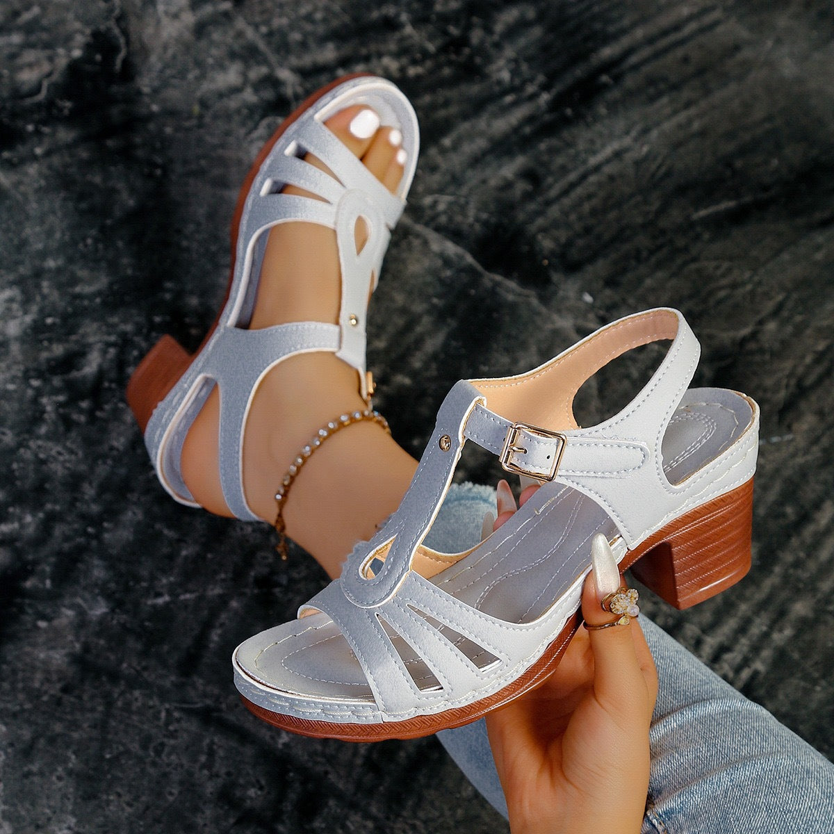 Independent Station Foreign Trade New 2022 Summer Fish Mouth Beach Women's Sandals Plus Size Shoes 41-43 Yards