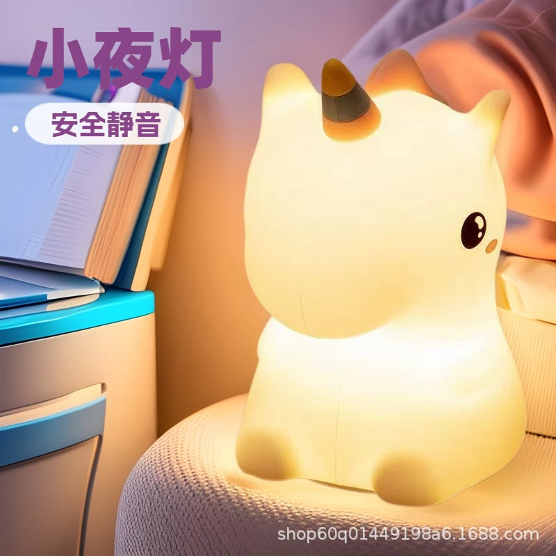 Creative New Simple Children's Bedroom Dormitory Bedside Nightlight Silicone Decompression Clap Light