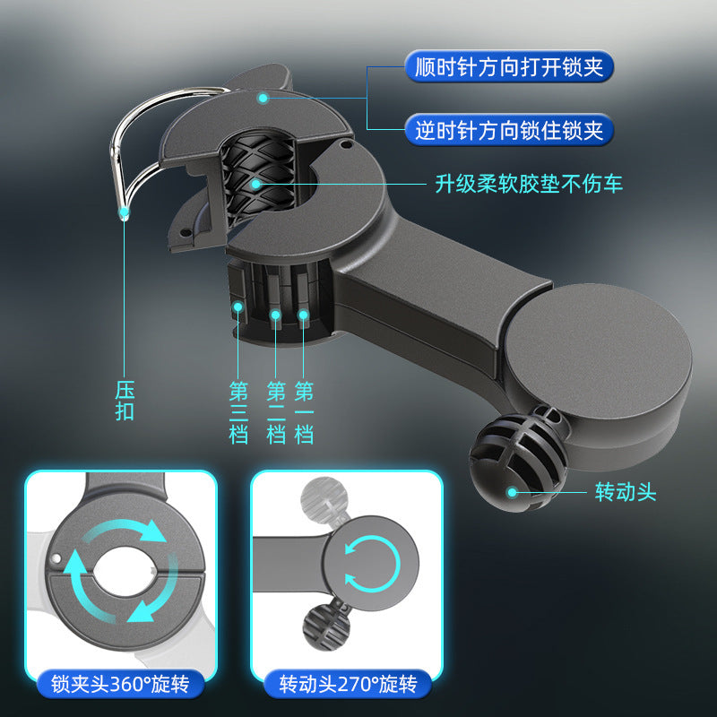 Car Rear Exhaust Fan Usb Double-headed Fan Car Rear Seat Small Fan Car Strong Fan Universal