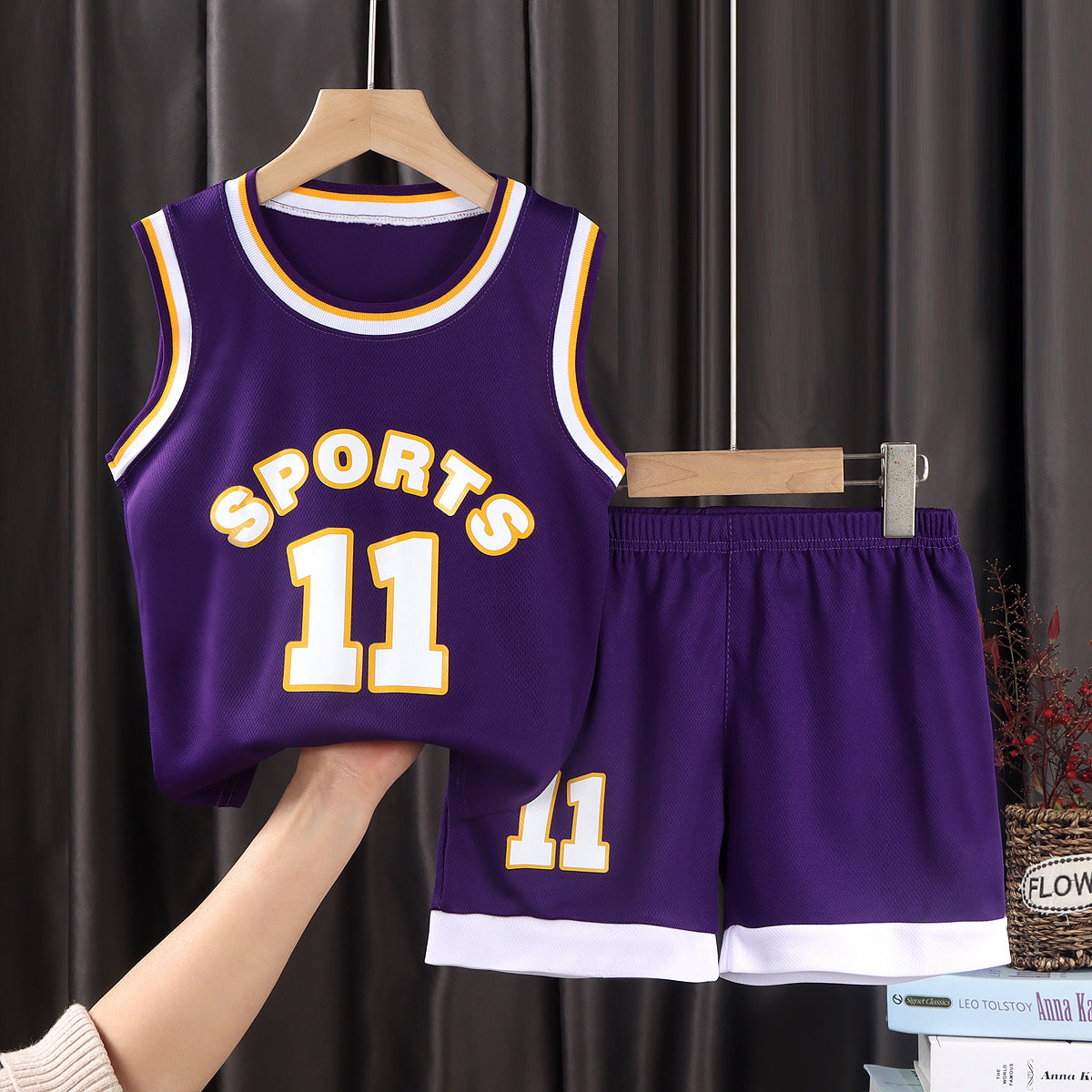 Basketball Uniforms For Boys And Girls, Team Uniforms, Outdoor Sportswear, Handsome Short-Sleeved Training Uniforms For Middle-Aged And Older Children, Jerseys