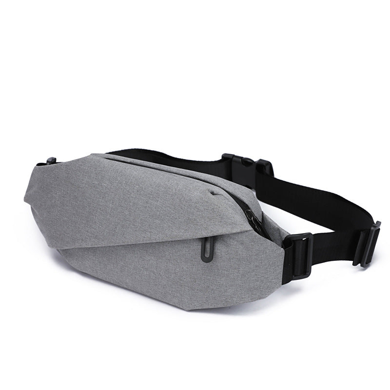 Cross-border Solid Color Fixed Print LOGO Chest Bag Men's Casual Shoulder Bag Crossbody Backpack Waist Bag Business Travel Bag Wholesale