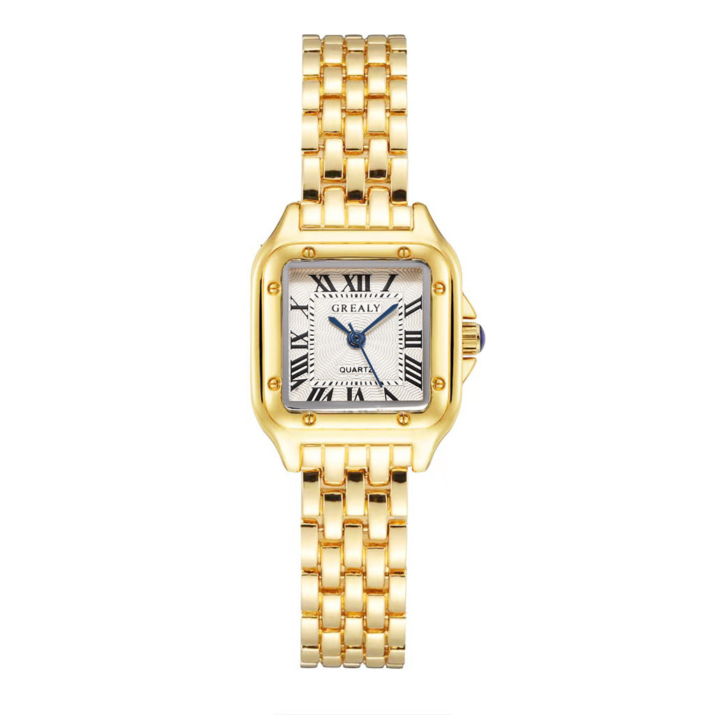 Fashion AliExpress Hot Selling Stainless Steel Women's Brand Quartz Watch Business Casual Steel Belt Women's Watch