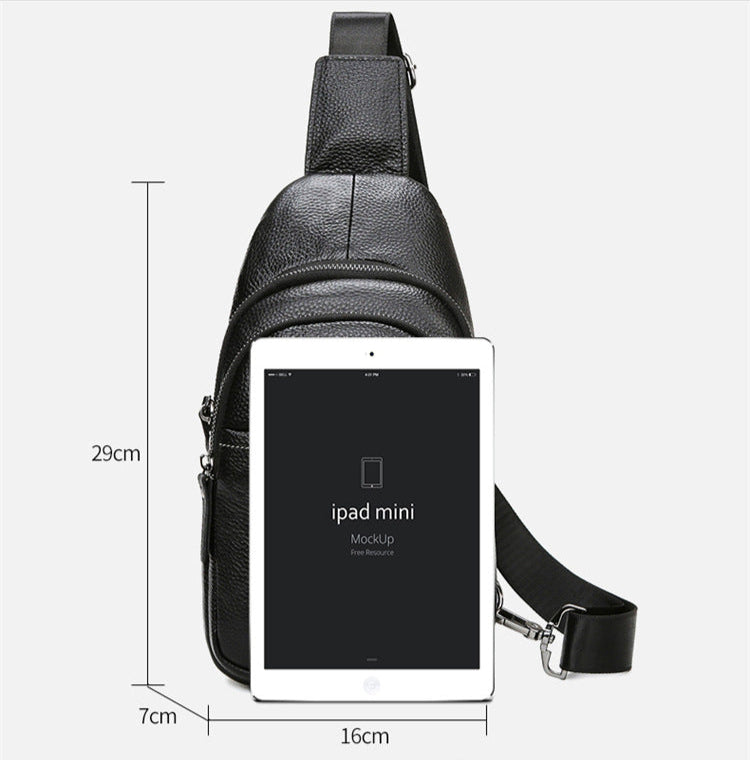 Bags New Casual Men's Leather Bag Chest Bag Top Layer Cowhide Source Wholesale Crossbody Bag Men's Retro Shoulder Bag