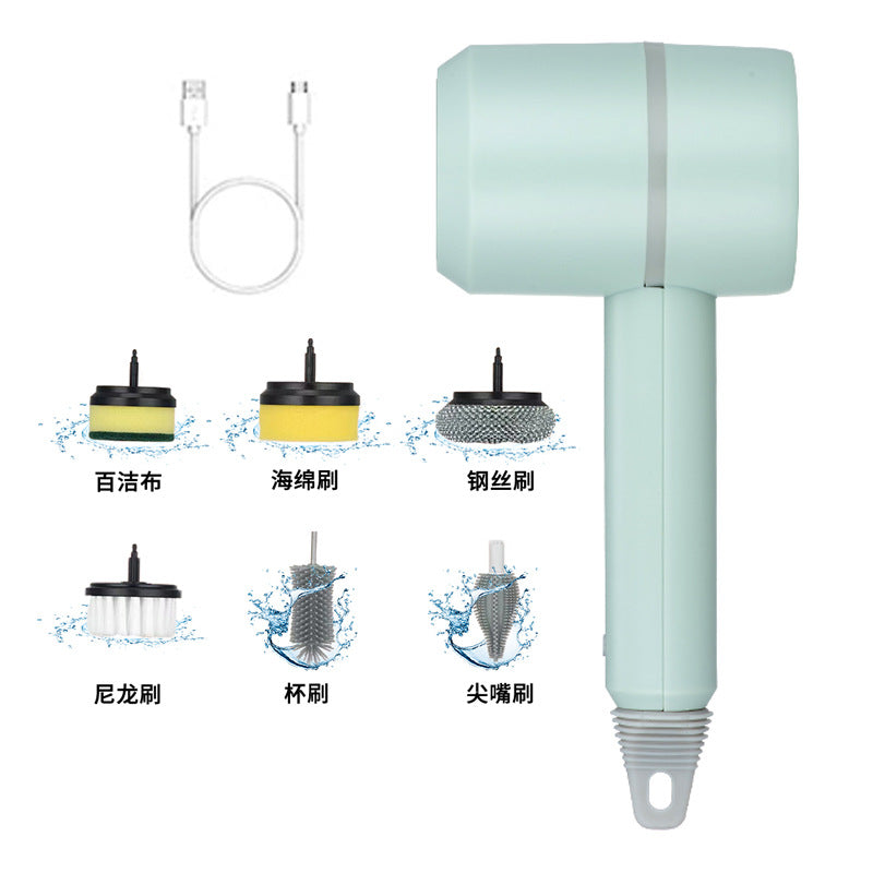Multifunctional Electric Cleaning Brush Household Toilet Cleaning Artifact Handheld Kitchen Cleaning Brush Wireless Convenient Bowl Brush