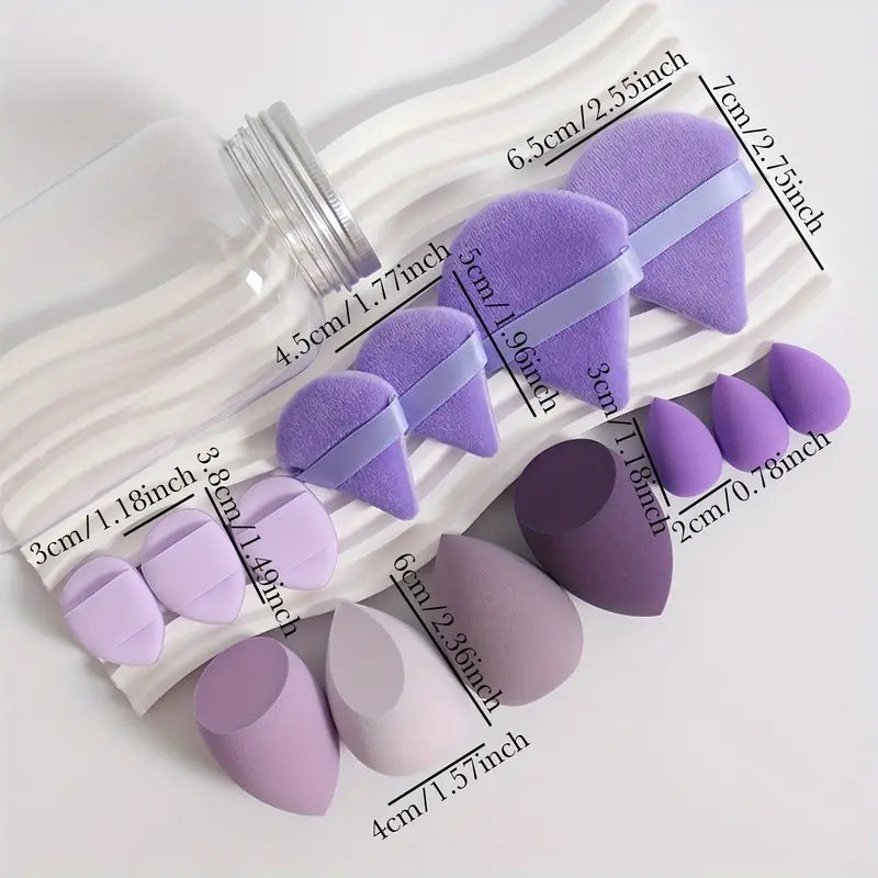 Cross-border Explosions Drifting Bottled 14-piece Powder Puff Suit Beauty Egg Thumb Powder Puff Cotton Powder Puff Mini Powder Puff