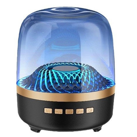 Huaqiangbei Bluetooth Speaker Outdoor Surround Sound Desktop Colorful Glass Sound Heavy Bass High-Quality Speaker Large Power