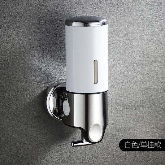 Stainless Steel Pull Rod Three-head Soap Dispenser Manual Pressing Shampoo & Shower Gel Soap Dispenser Hotel Toilet Pressing Soap