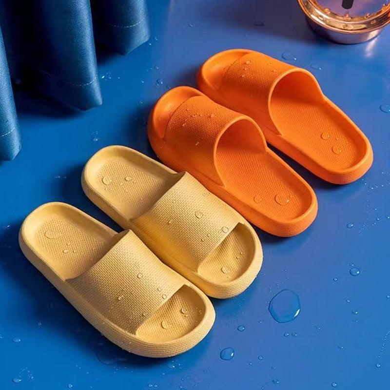 Cross-border Shit Slippers Women's Summer Household Bathroom Soft Bottom Couple's Thick Bottom Home Men's Summer Outer Wear Sandals