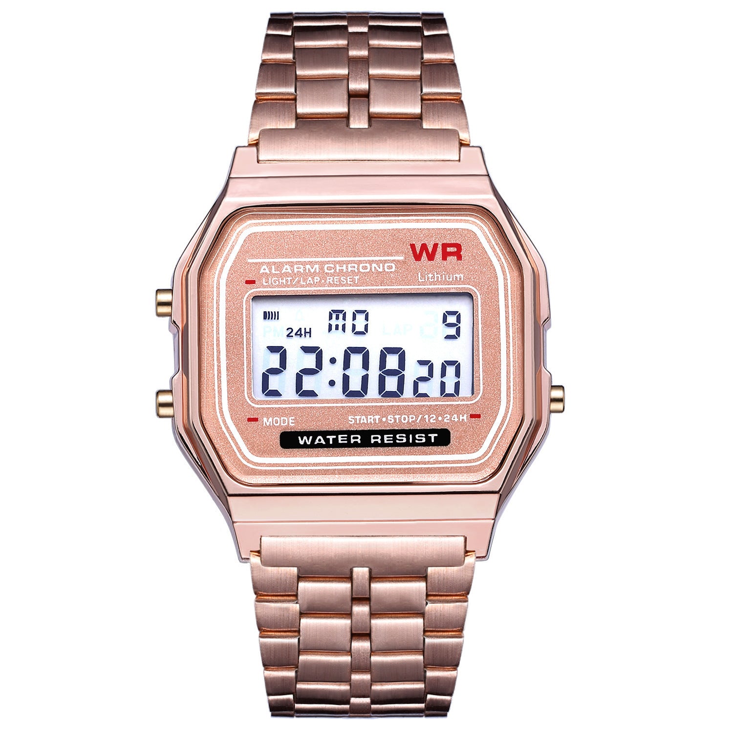 Foreign Trade Popular Square Small Dial Couple Digital Watch F91 Retro Steel Band Student Multi-Functional Sports Watch